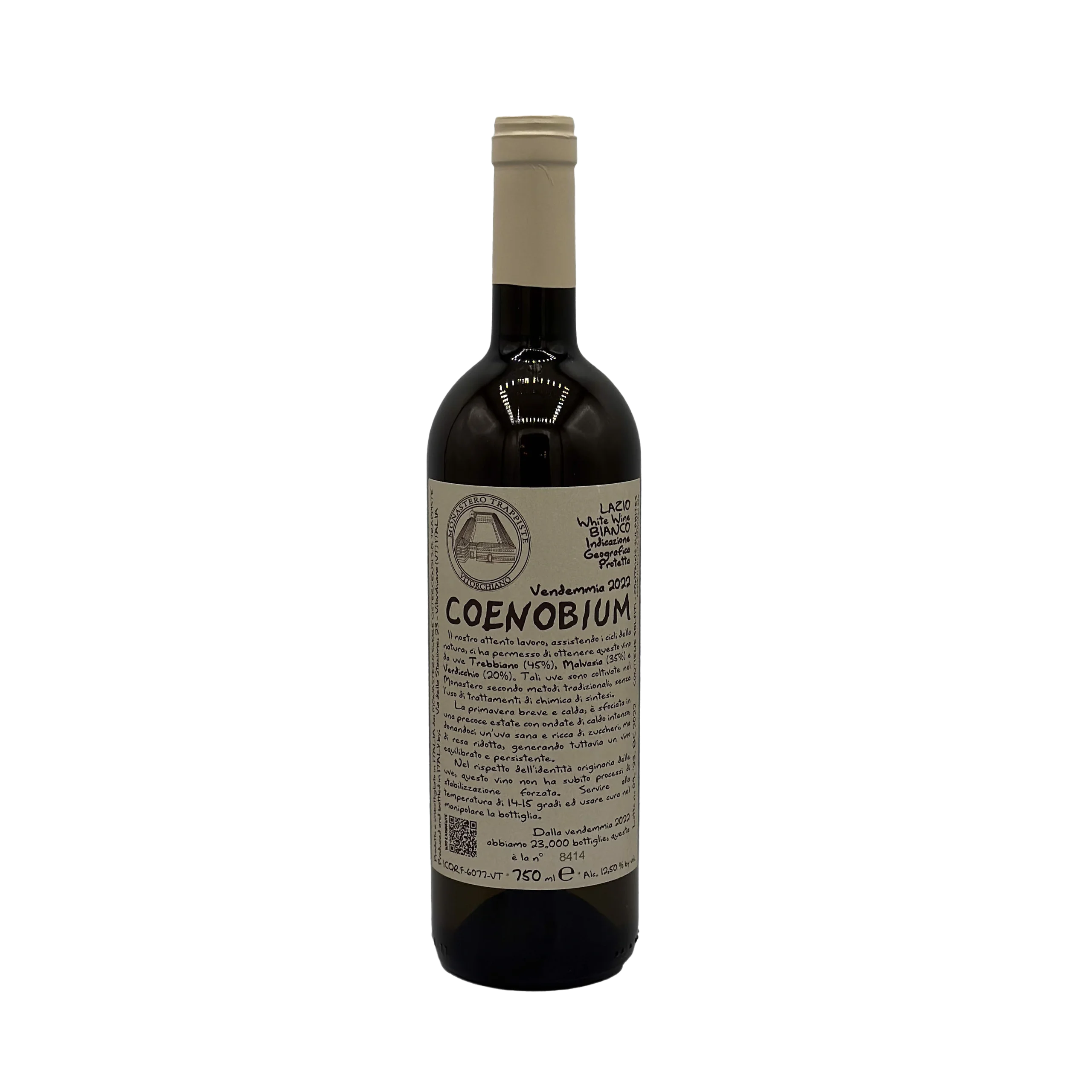 Monastero Trappiste Vitorchiano Coenobium Lazio Bianco IGT 2021 - Image 1